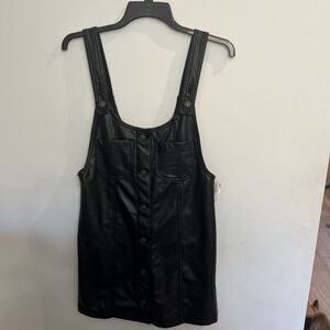 American Eagle full leather mini romper dress Y2K Grunge Goth City Classic Xs